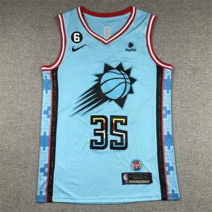 NBA 35 Durant Phoenix Sunss 22-23 city Maillot bleu brodé